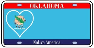 improper display of license plate Oklahoma